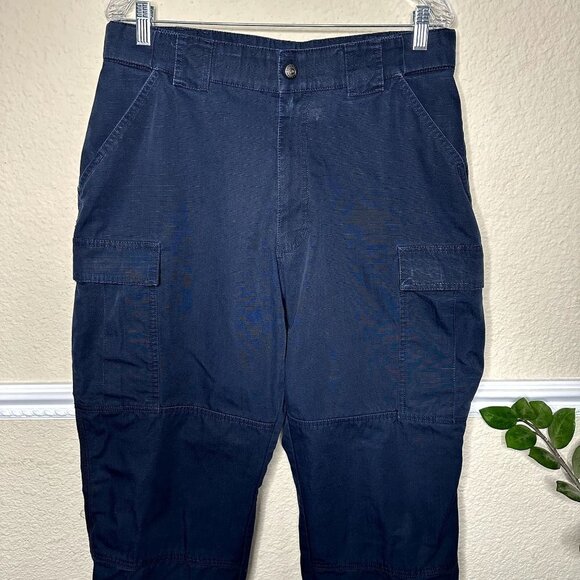 5.11 Tactical Cargo Pants Men's Large Waist 35.5-39 Regular Inseam Navy Blue - Picture 2 of 7